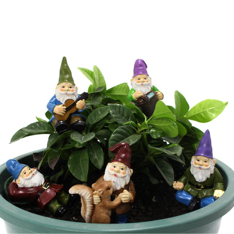 Resin Dwarf Flower Plantation Garden Fairy Potted Plant Insert