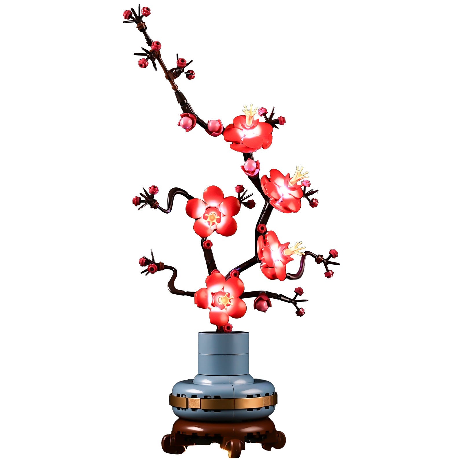 Compatible with LEGO 10369 Plum Blossom LED Lighting Building Blocks Toys Decorative Lights Potted Plants Series